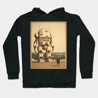 Giant Robot Meets Man Hoodie